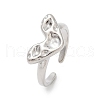 Brass Adjustable Open Cuff Rings RJEW-R032-04P-4