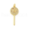 Brass Micro Pave Cubic Zirconia Pendants KK-U044-06G-1