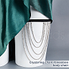 Tassel Alloy Crystal Rhinestone Thigh Chain for Women AJEW-WH0554-38B-3
