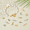 Unicraftale 40Pcs 2 Colors 304 Stainless Steel Fold Over Clasps STAS-UN0056-16-2