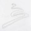 Iron Rolo Chains Necklace Making MAK-R015-45cm-S-2