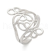 304 Stainless Steel Open Cuff Rings for Women RJEW-U061-02P-4