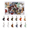 Fashewelry 48Pcs 12 Styles Natural Gemstone Pendants G-FW0001-30-1