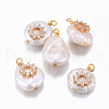 Natural Cultured Freshwater Pearl Pendants PEAR-E013-32B-2