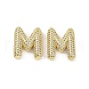 Brass Micro Pave Clear Cubic Zirconia Pendants KK-Z041-01G-M-1