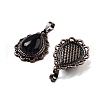 Natural Obsidian Teardrop Pendants G-K363-01R-19-2