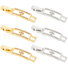 BENECREAT 6Pcs 2 Colors Rectangle with Cross Rack Plating Brass Micro Pave Clear Cubic Zirconia Watch Band Clasps KK-BC0009-77-1