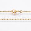 Eco-Friendly Rack Plating Brass Chain Necklaces MAK-G002-06G-B-FF-1