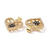 Brass Micro Pave Cubic Zirconia Pendants ZIRC-I063-38G-4