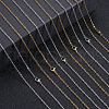 Beebeecraft 20Pcs 2 Colors Ion Plating(IP) 304 Stainless Steel Cable Chain Necklaces Set MAK-BBC0001-11C-4