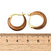 Brass Enamel Hoop Earrings EJEW-B120-01G-06-3