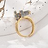 Brass Cuff Rings RJEW-D314-02G-2