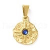 PVD Vacuum Plating 304 Stainless Steel with Rhinestones Pendants STAS-G261-16G-B-1