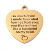 Teachers' Day PVD Vacuum Plating 201 Stainless Steel Pendants STAS-L079-23G-01-1