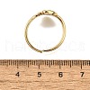 Brass Micro Pave Clear Cubic Zirconia Cuff Rings for Women RJEW-H247-33G-5