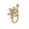 Brass Micro Pave Clear Cubic Zirconia Clip-on Nose Septum Rings WGE30AD-01-1