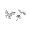 Non-Tarnish Plating 304 Stainless Steel Stud Earrings for Women EJEW-S233-01P-01-2