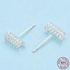925 Sterling Silver Spring Spiral Stud Earrings STER-T005-04-5