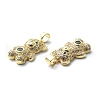 Brass Cubic Zirconia Pendants KK-G446-26G-03-3