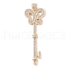 Brass Micro Pave Clear Cubic Zirconia Pendants KK-S388-02G-01-1