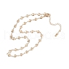 Simple Alloy Heart Link Chain Necklaces for Women NJEW-K384-05KCG-3