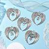 5Pcs 5 Styles Tibetan Style Alloy Big Pendants HJEW-JM02331-2