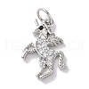 Rack Plating Brass Micro Pave Cubic Zirconia Pendants KK-Z039-24P-1