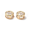 Brass Micro Pave Cubic Zirconia Beads KK-A259-12G-01-2