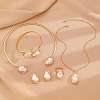 Oval Alloy & Plastic Pearl Jewelry Sets WGB491C-23-1