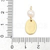 Natural Cultured Freshwater Pearl & Brass Pendants KK-U062-14G-01-3