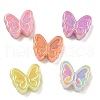 UV Plating Iridescent Acrylic Beads OACR-G039-07-1