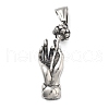 304 Stainless Steel Pendants STAS-V008-13AS-1