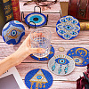 DIY Evil Eye Pattern Coaster Diamond Painting Kits DIY-TAC0016-54-19