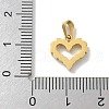 Ion Plating(IP) 304 Stainless Steel Micro Pave Cubic Zirconia Pendants STAS-Z107-04G-07-3