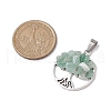10Pcs 10 Styles Natural Mixed Gemstone Chip Pendants PALLOY-JF02836-3