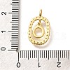 Brass Micro Pave Cubic Zirconia Pendants ZIRC-P123-01G-O01-3