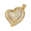 Brass Micro Pave Cubic Zirconia Pendants KK-S526-15G-A-1
