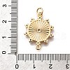 Brass Colorful Cubic Zirconia Sun Connector Charms KK-M318-13G-3