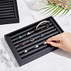 7-Slot Wooded with PU leather Ring Display Stands RDIS-WH0019-01-3