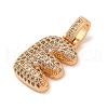 Brass Micro Pave Cubic Zirconia Pendants KK-C076-29E-G01-2
