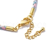 Polyester Cord Braided Bracelet Makings MAK-Z003-01G-02-3