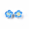 Handmade Polymer Clay 3D Flower Plumeria Beads CLAY-Q192-15mm-05-2