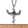 Tibetan Style Zinc Alloy Viking Pendant Necklaces NJEW-Z062-01AS-04-5