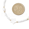 Heart Star Glass Seed Beads & Natural Cultured Freshwater Pearl & Shell Beaded Necklaces NJEW-TA00172-3