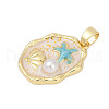 Brass Enamel Pendants KK-U068-02A-02G-2