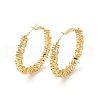 Brass Wire Wrapped Hoop Earrings for Women EJEW-C056-02G-1