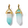 Natural White Jade Pointed Pendants G-K329-31G-3
