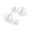 Round Ball Drawbench Brass Ear False Plugs for Women EJEW-G391-24D-S-3