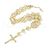 Brass Micro Pave Clear Cubic Zirconia Pendant Necklaces NJEW-H028-02G-2