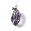 Transparent Resin Pendants RESI-E028-01G-08-1